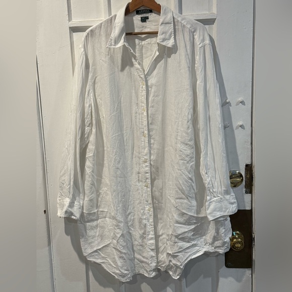 Ralph Lauren Tops - Ralph Lauren Cream Linen Shirt